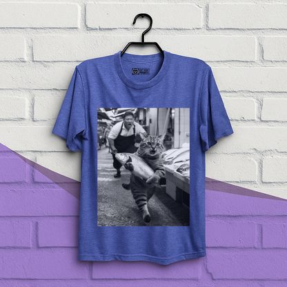 Cat Steals Fish Market T-Shirt