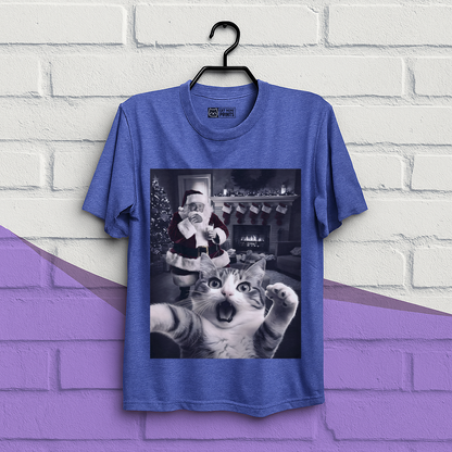 Cat Selfie With Santa Christmas T-Shirt