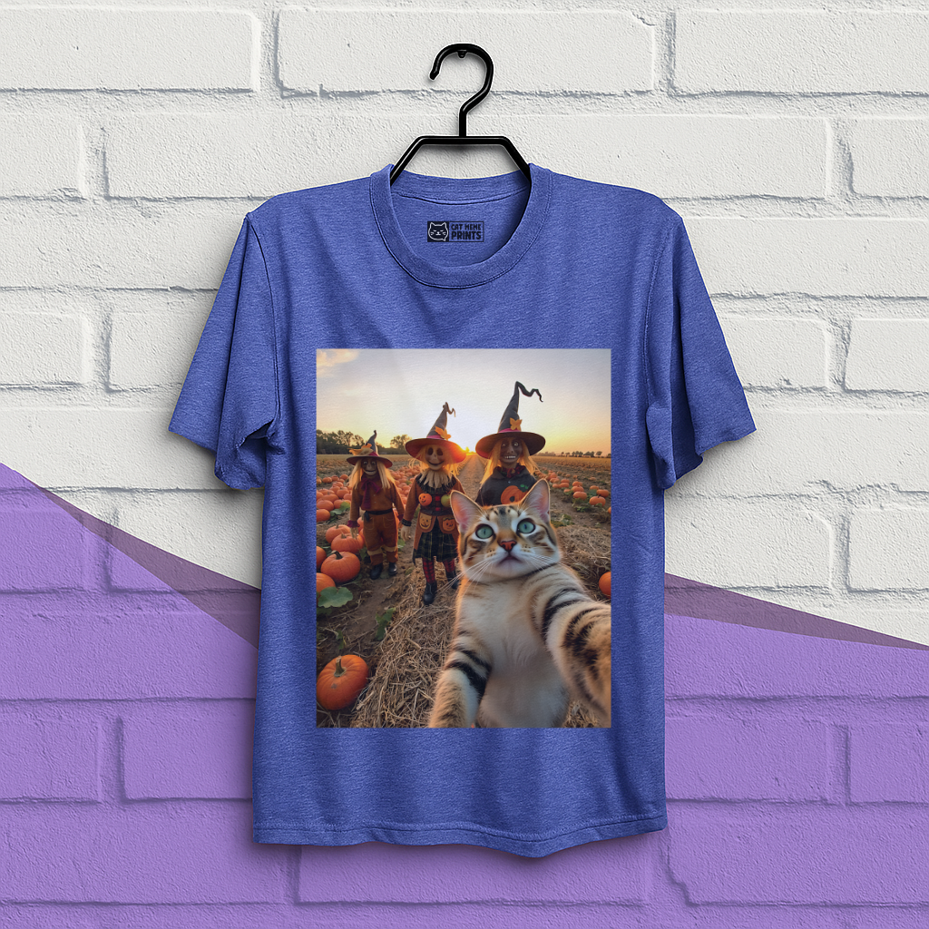 Cat Selfie with Scarecrow T-Shirt