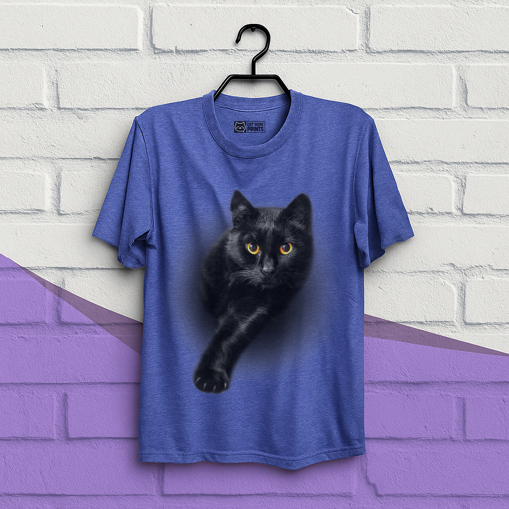 Black Cat Yellow Eyes T-Shirt