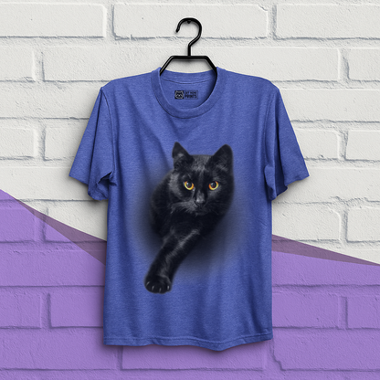 Black Cat Yellow Eyes T-Shirt