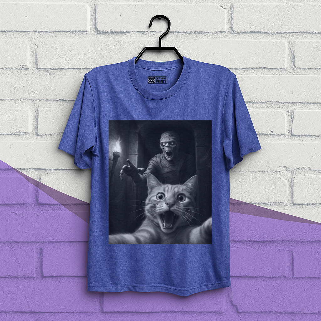 Cat Selfie with a Mummy T-Shirt