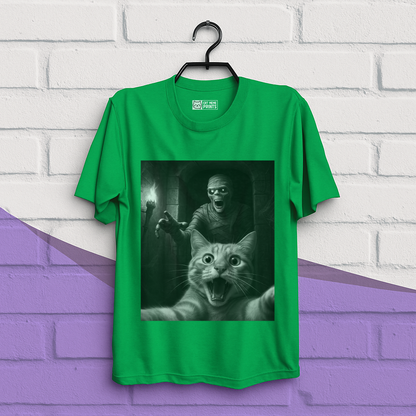 Cat Selfie with a Mummy T-Shirt