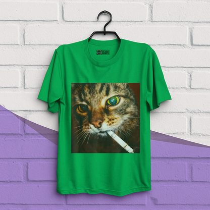 Funny Smoking Cat Meme T-Shirt