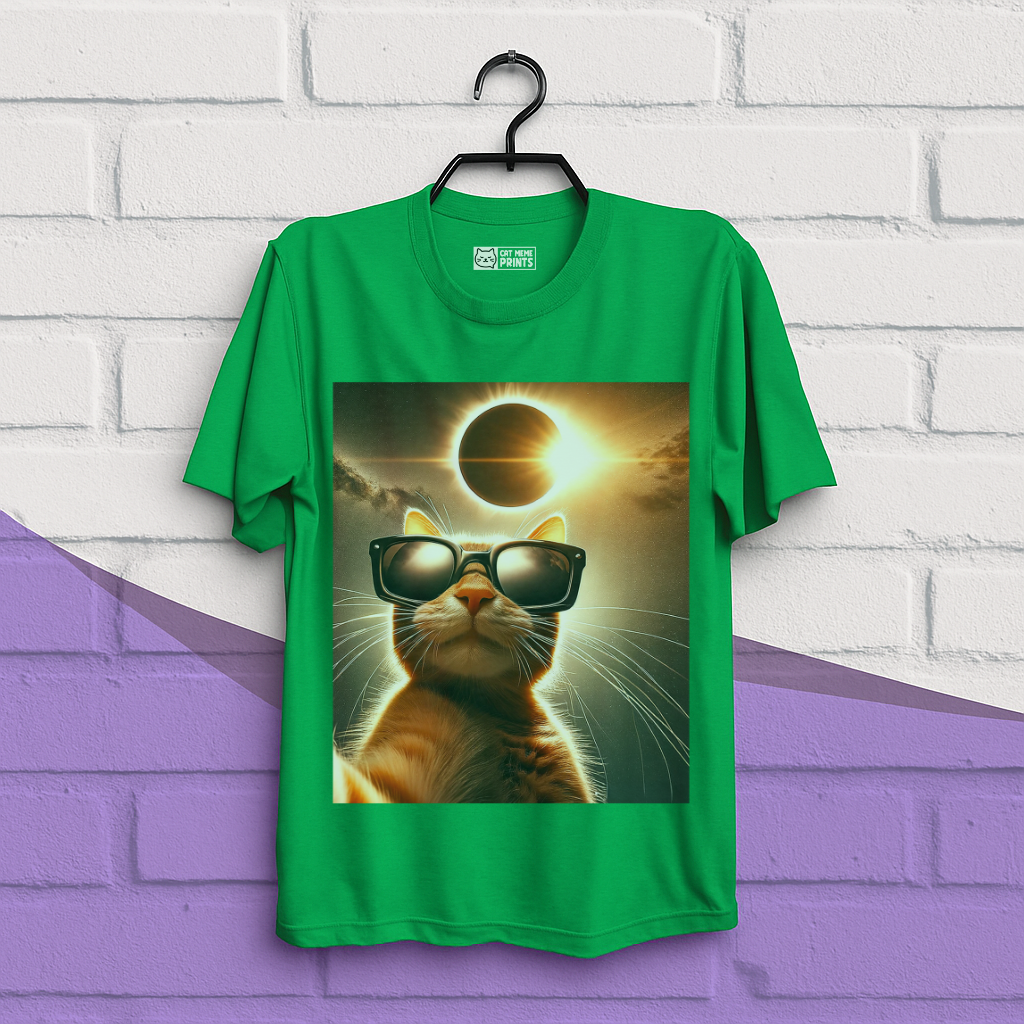 Cat Taking a Selfie with Solar T-Shirt