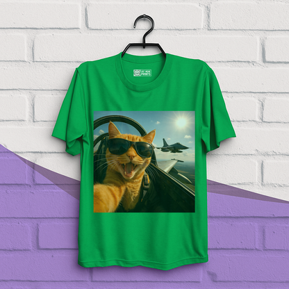 Cat Selfie Jet Airplane T-Shirt