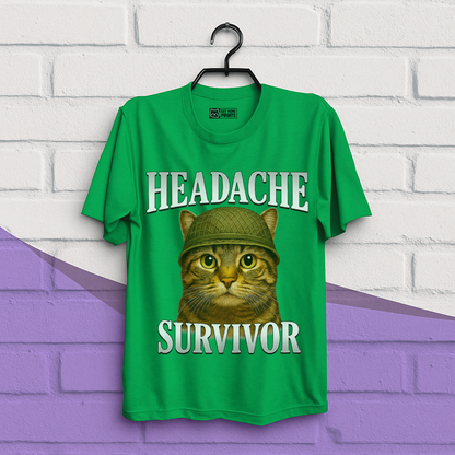 Headache Survivor Cat T-Shirt