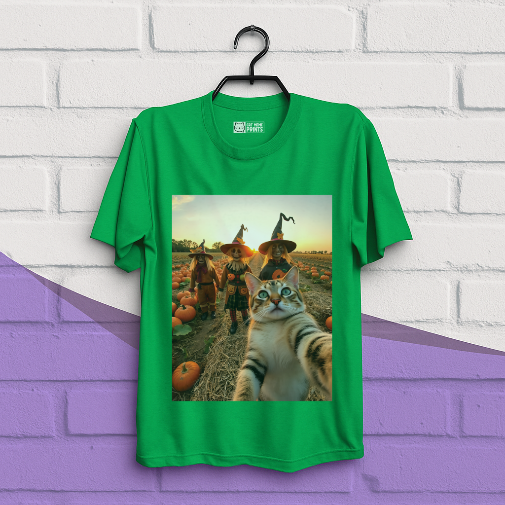 Cat Selfie with Scarecrow T-Shirt