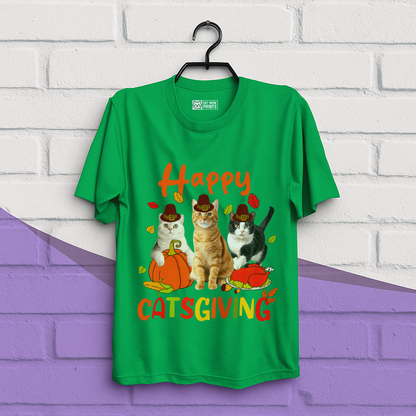 Happy Catsgiving fall Thanksgiving T-Shirt