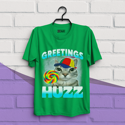 Greetings Huzz Cat T-Shirt