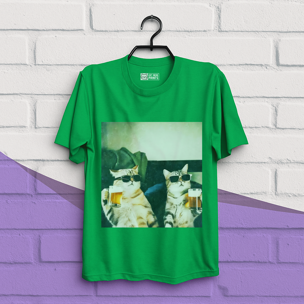 Chill And Cool Cats Drinking T-Shirt