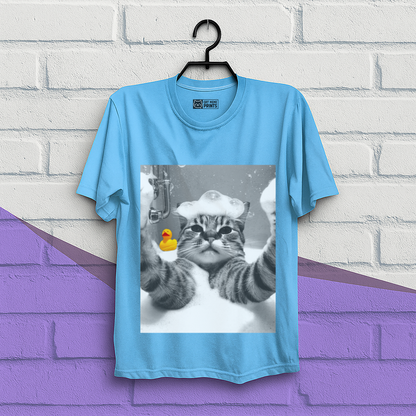 Cat Selfie in Bathtub T-Shirt