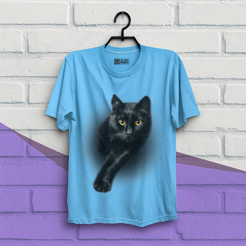 Black Cat Yellow Eyes T-Shirt