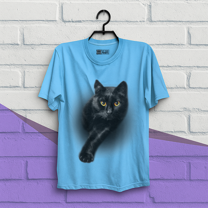 Black Cat Yellow Eyes T-Shirt