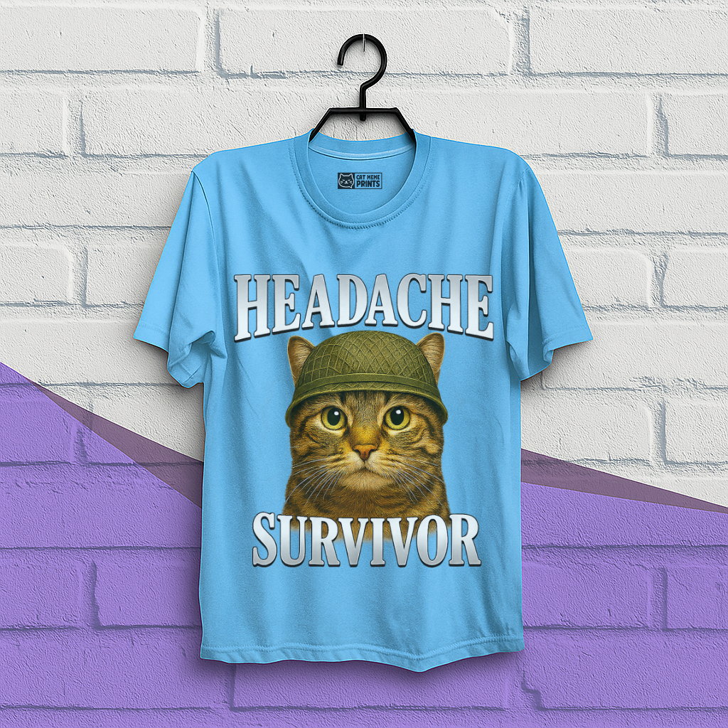 Headache Survivor Cat T-Shirt
