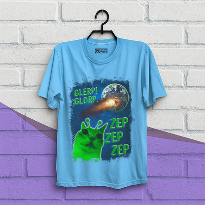 Glerp Glorp Zep Alien Cat T-Shirt
