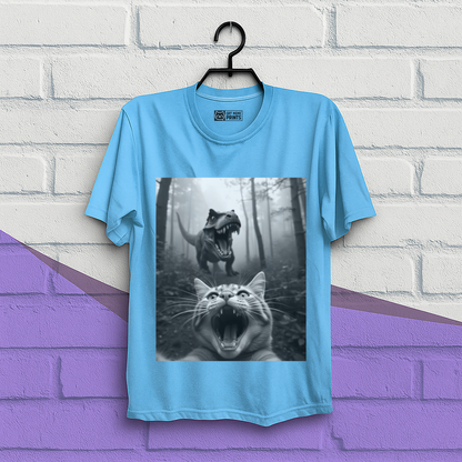 Cat Selfie With T-rex T-Shirt