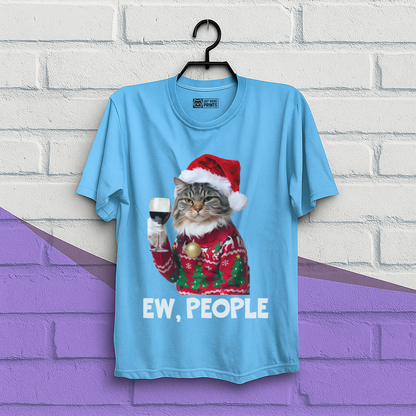 Ew People Cat Meme Christmas T-Shirt