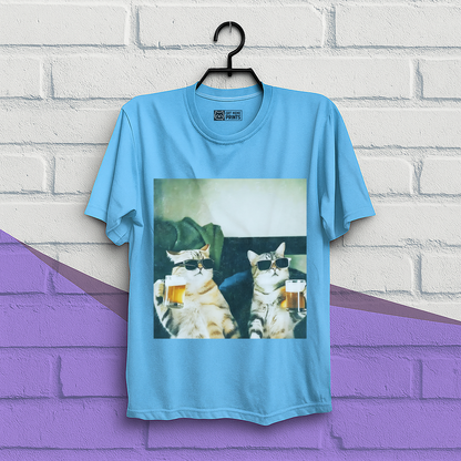 Chill And Cool Cats Drinking T-Shirt