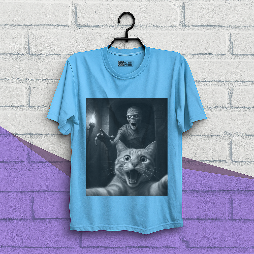 Cat Selfie with a Mummy T-Shirt