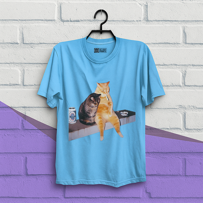 Cat Smoking & Drinking T-Shirt
