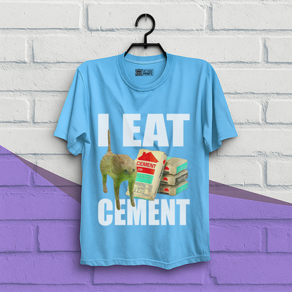 I Eat Cement Meme Cat T-Shirt