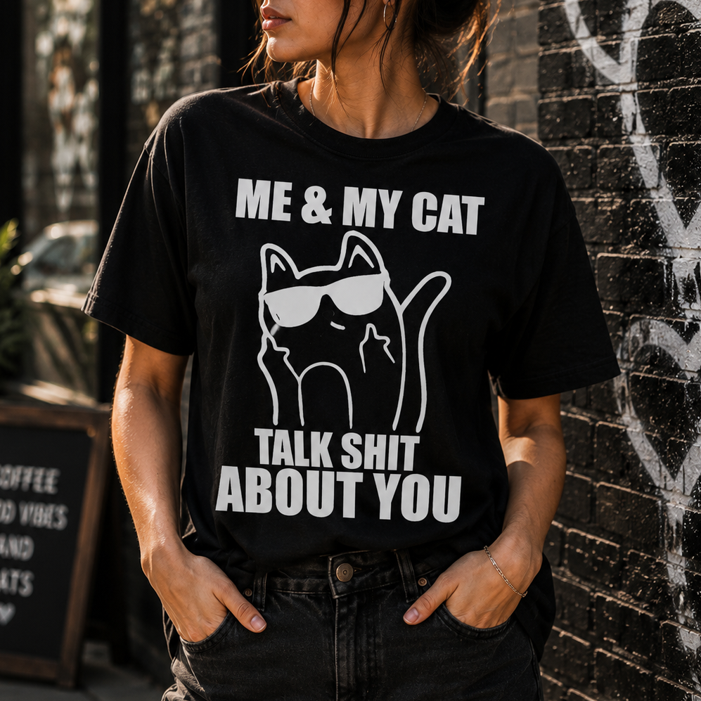 Me & My Cat Talk Shit About You T-Shirt