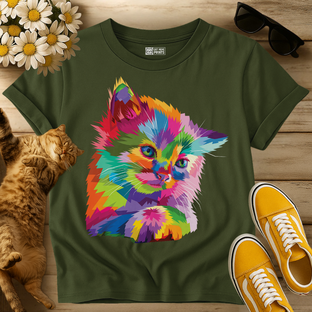 Rainbow Kitten Colorful T-Shirt