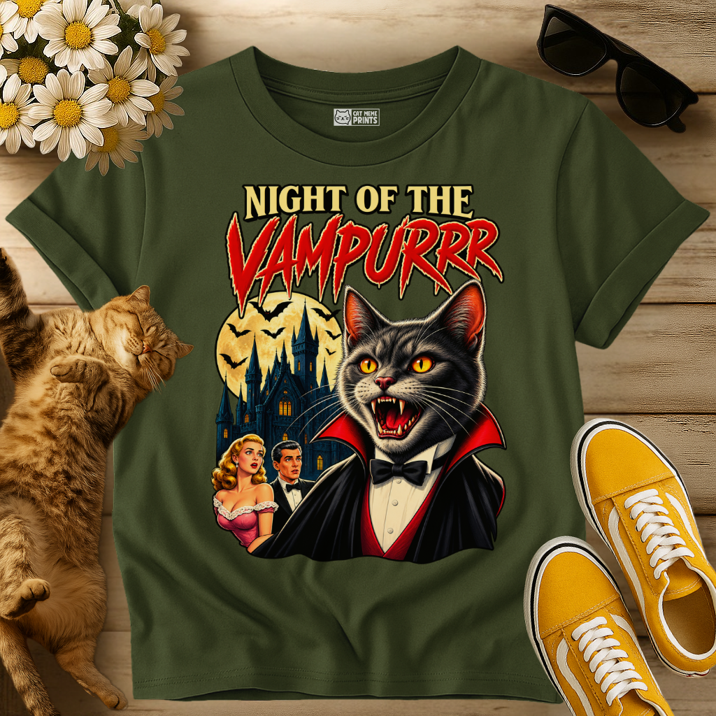 Night of the Vampurr Cat T-Shirt