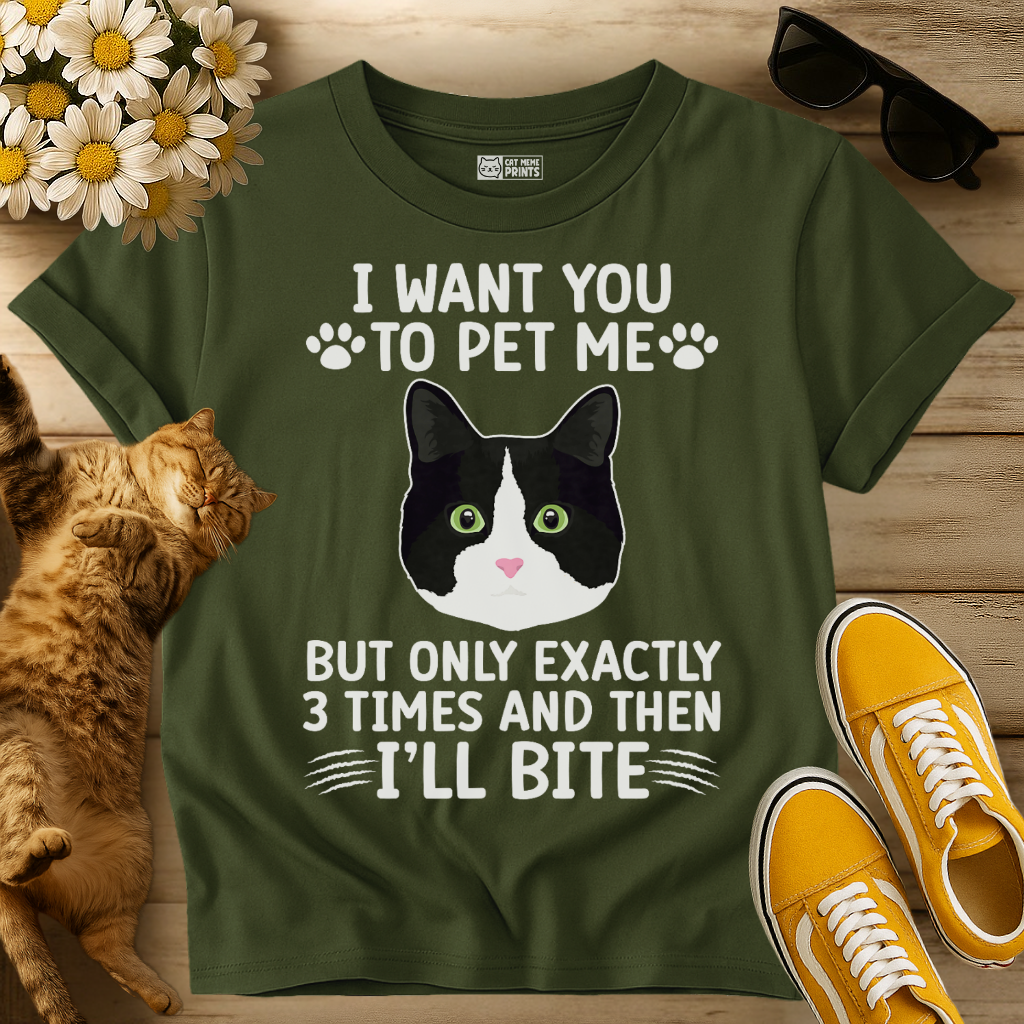 I Want You To Pet Me Texudo Cat T-Shirt