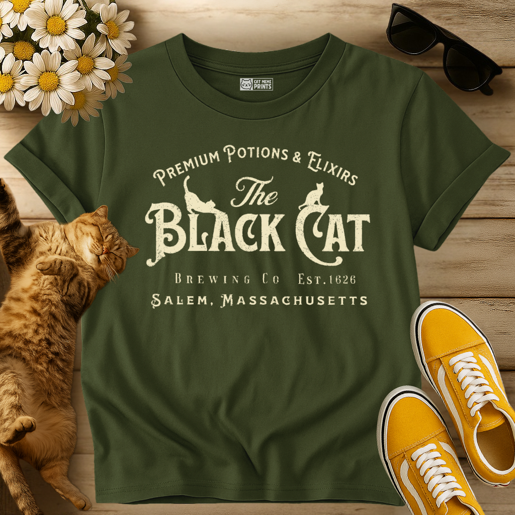 The Black Cat Witchy Salem Est 1626 T-Shirt