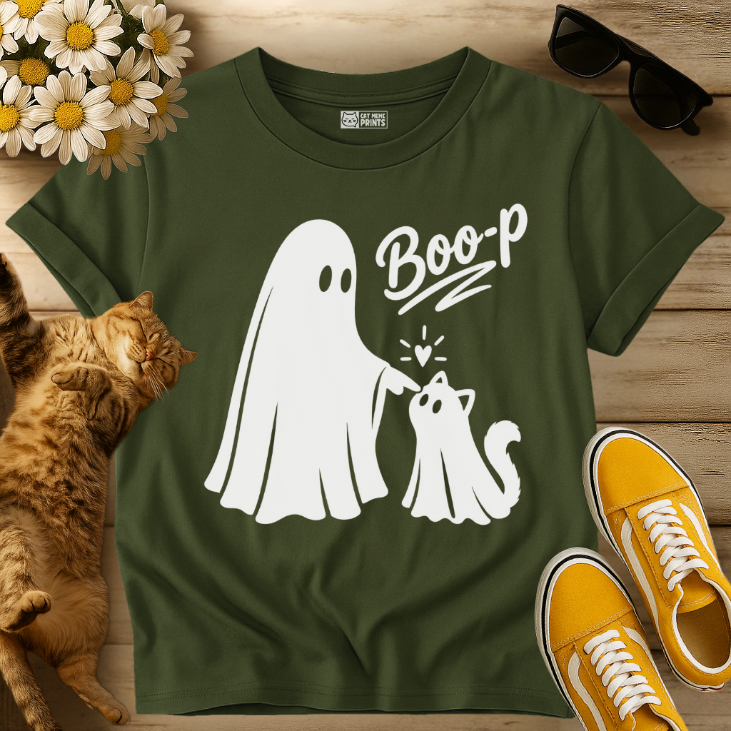 Boo-p Cat Ghost Boo T-Shirt
