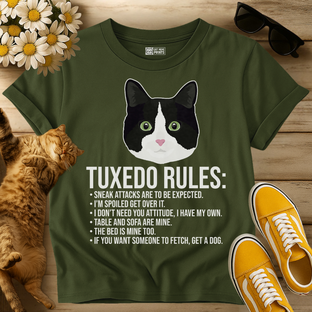 Tuxedo Cat Rules T-Shirt