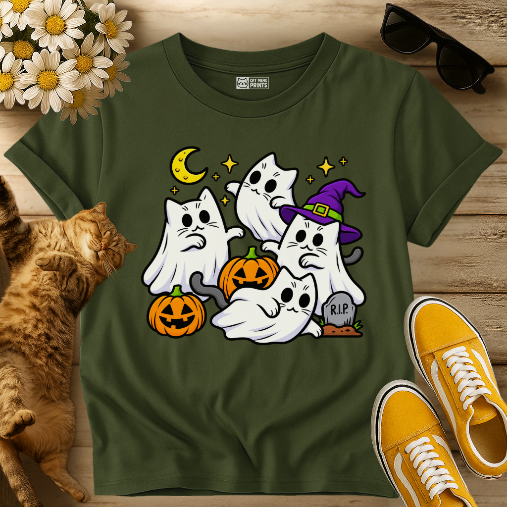 Cats Ghosts Costume T-Shirt