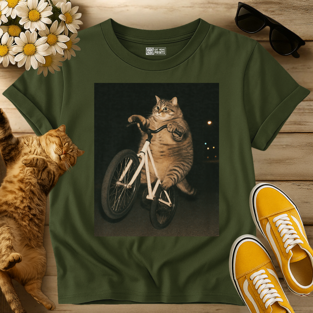 Cat On Bike T-Shirt