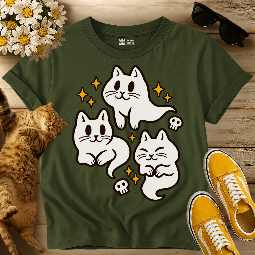 Spooky Cat Ghosts T-Shirt