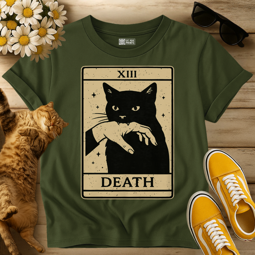 Black Cat Tarot XIII Death T-Shirt