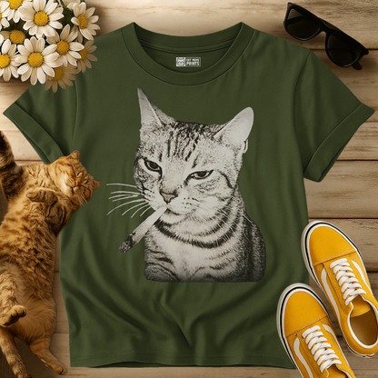 Cat Smoking Cigarette T-Shirt