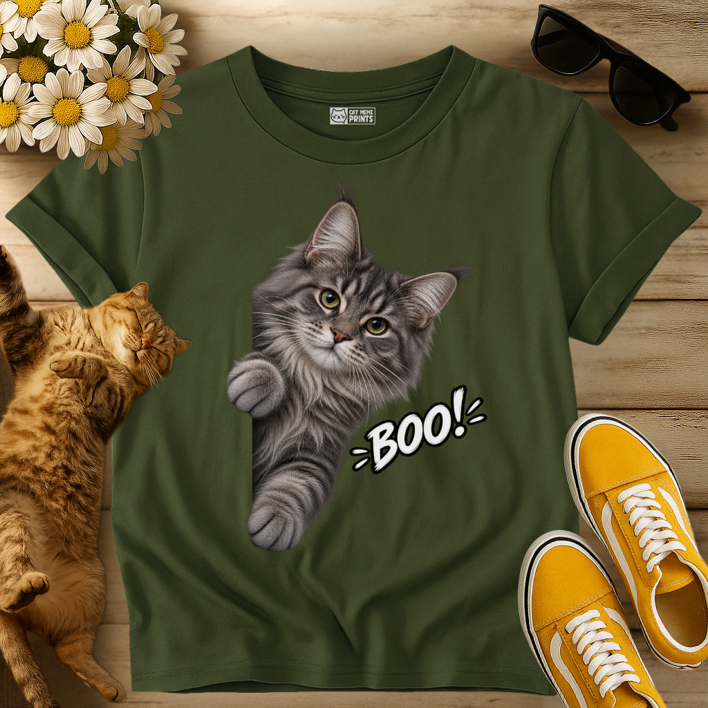 Maine Coon Cat Boo T-Shirt
