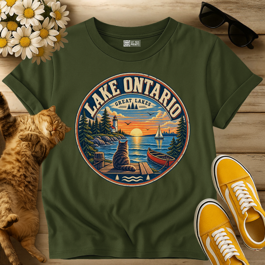 Lake Ontario Great Lakes Cat T-Shirt