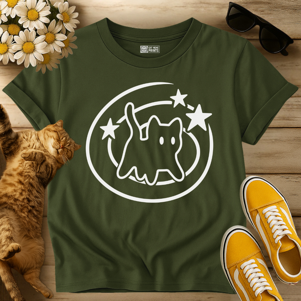 Y2K 90s Starry Cat T-Shirt