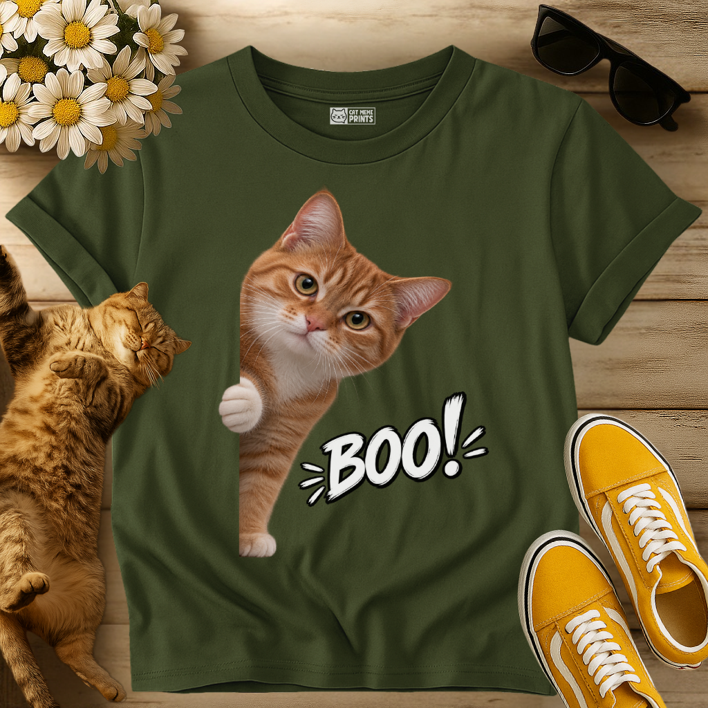 Orange Cat Boo T-Shirt