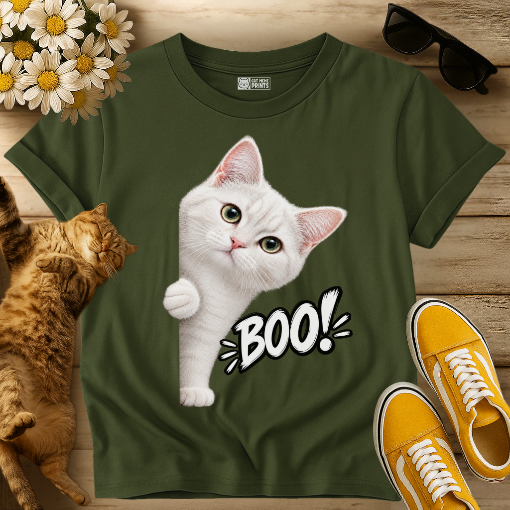 White Cat Boo T-Shirt