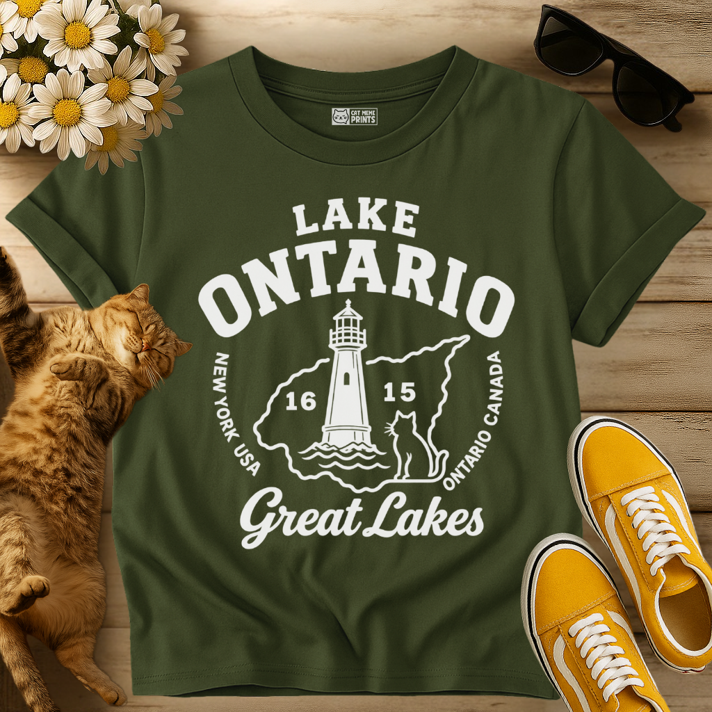 Lake Ontario Great Lakes 1615 Cat T-Shirt