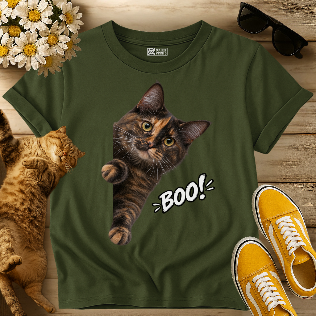 Tortoiseshell Cat Boo T-Shirt