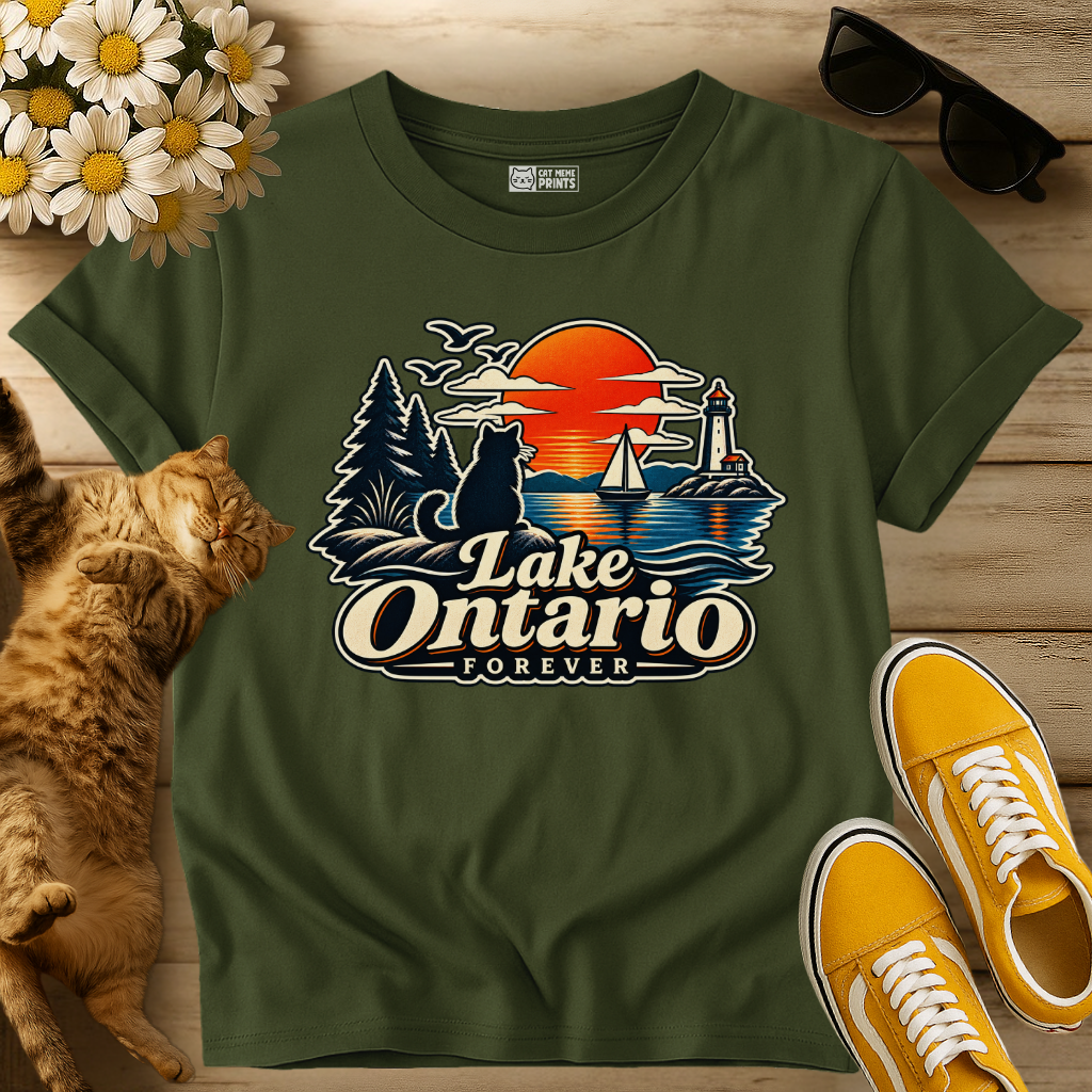 Lake Ontario Forever Cat T-Shirt