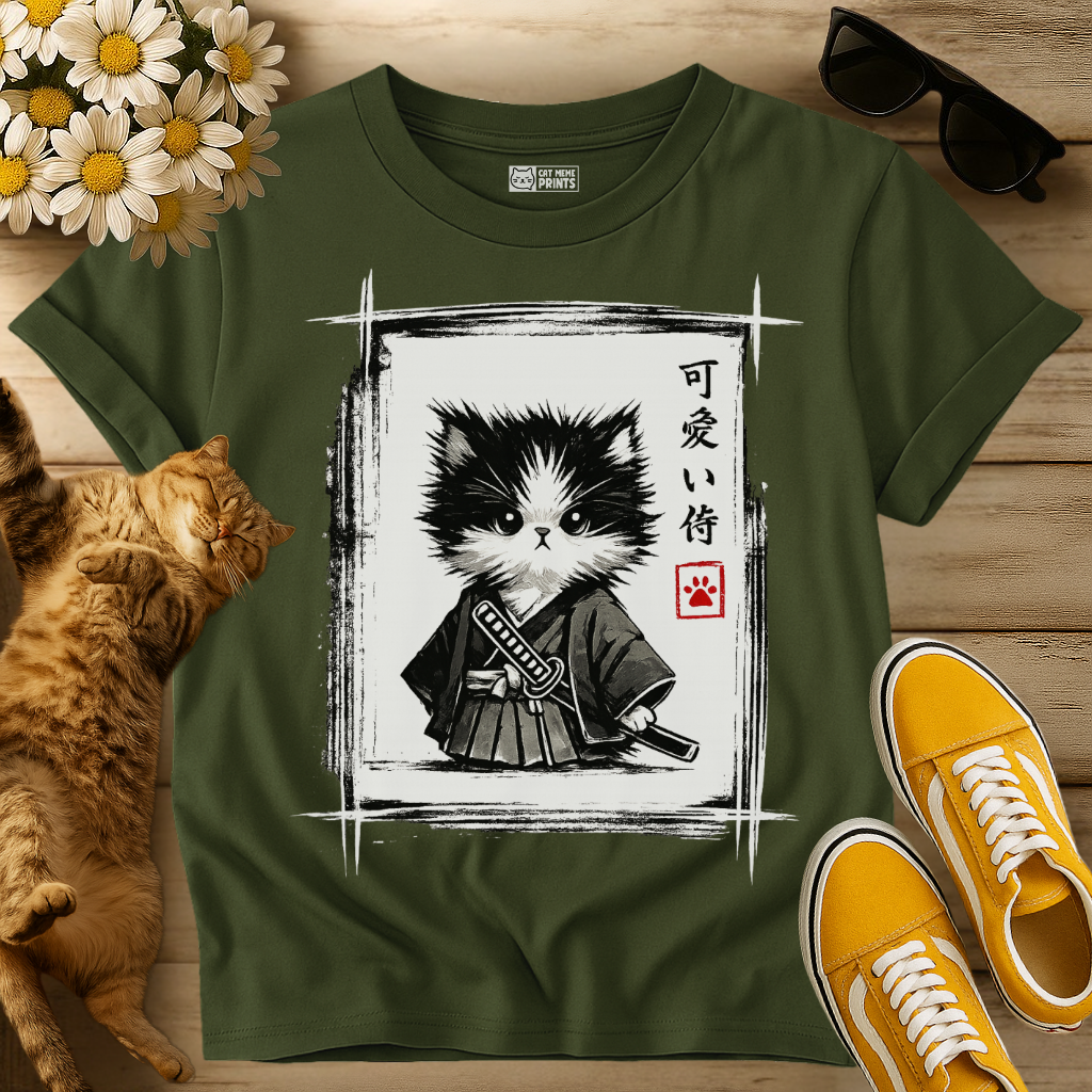 Samurai Cat Japanese T-Shirt