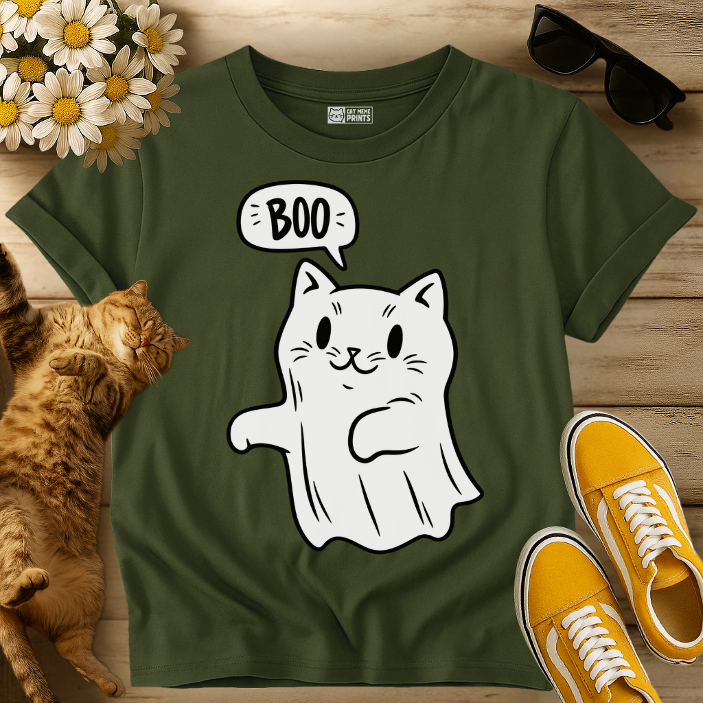 Ghost Cat Boo T-Shirt