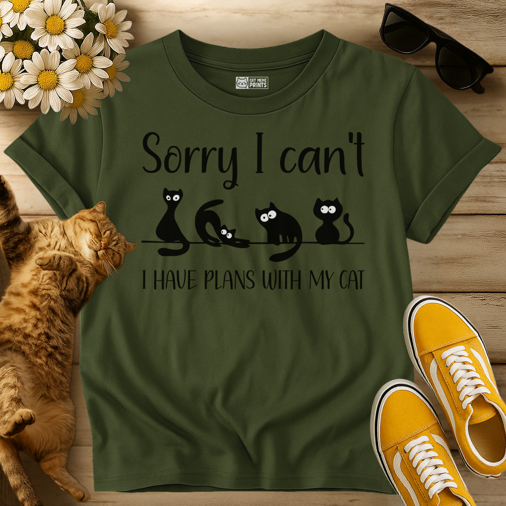 Sorry I can't I Have Plans with my Cat T-Shirt