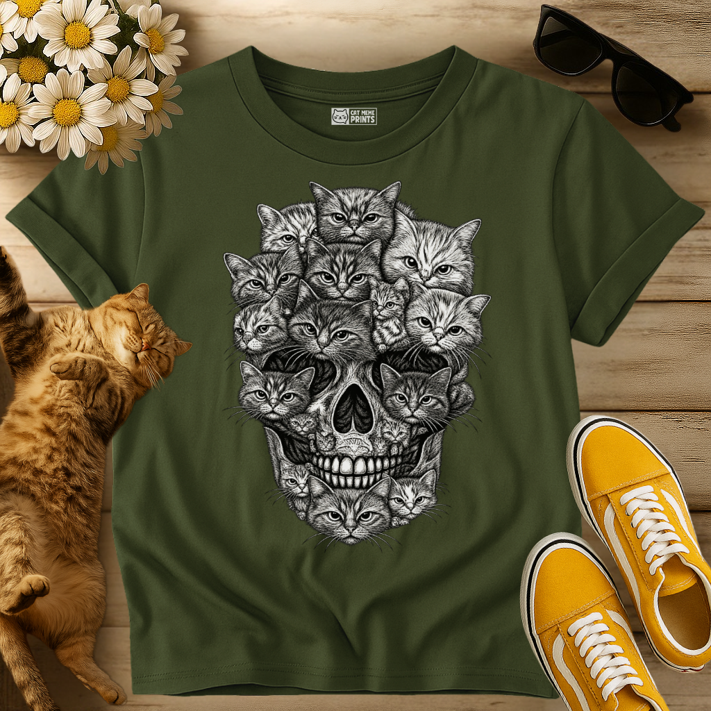 A Skull But It's Cats T-Shirt